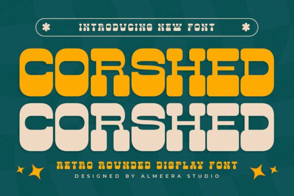 Discover Corshed: A Retro Rounded Display Font with Modern Appeal
